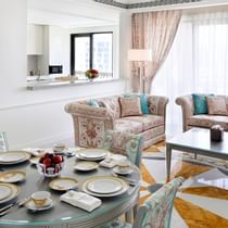 Dining table in the 4 Bedroom Residence at Palazzo Versace