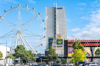 Exterior view of the Hotel & car park at Nesuto Docklands