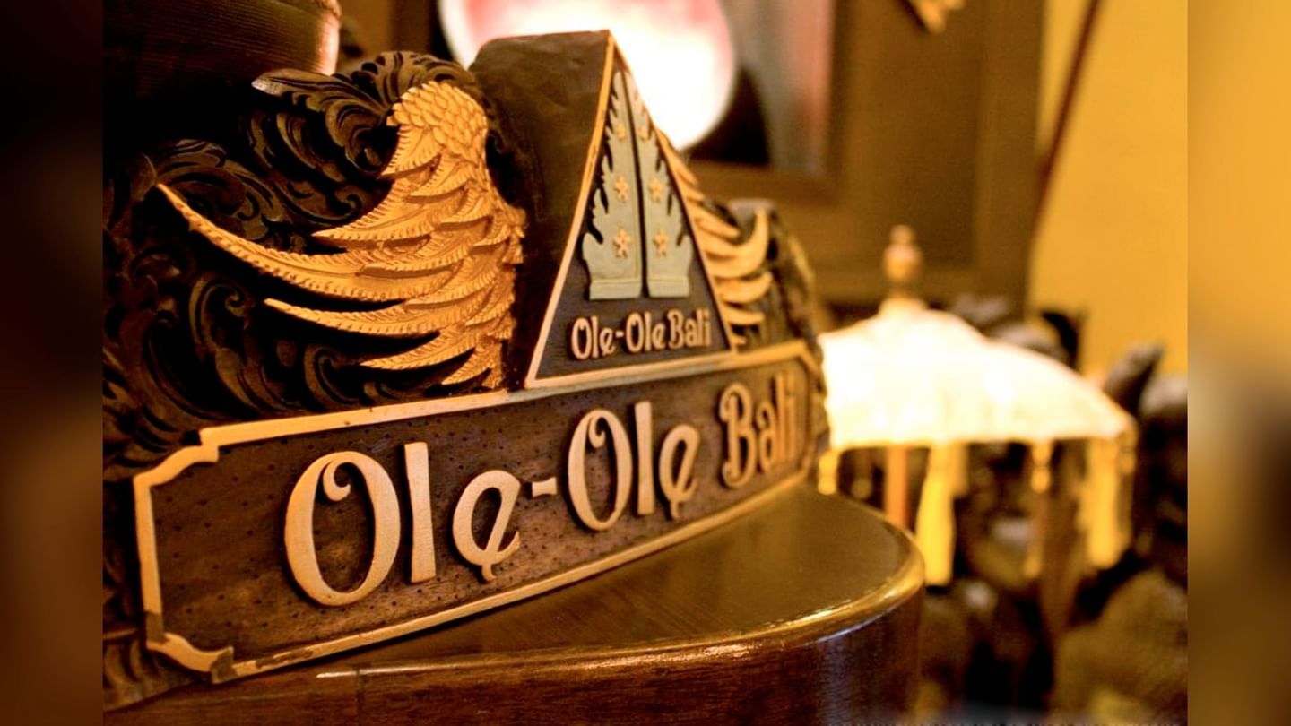Close-up on the sign of Ole-Ole Bali at Sunway Hotel Pyramid