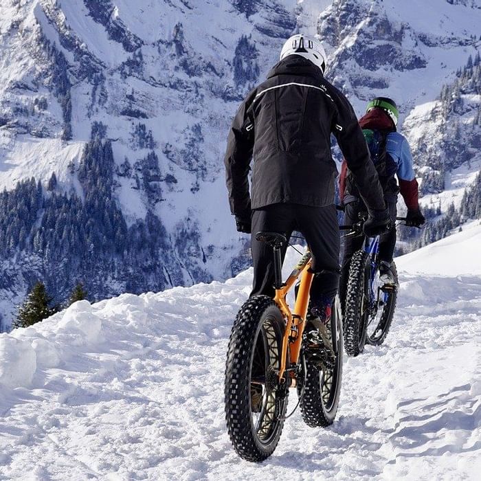 vtt électrique fat bike neige montagne vettetiste activites hotel les gentianettes