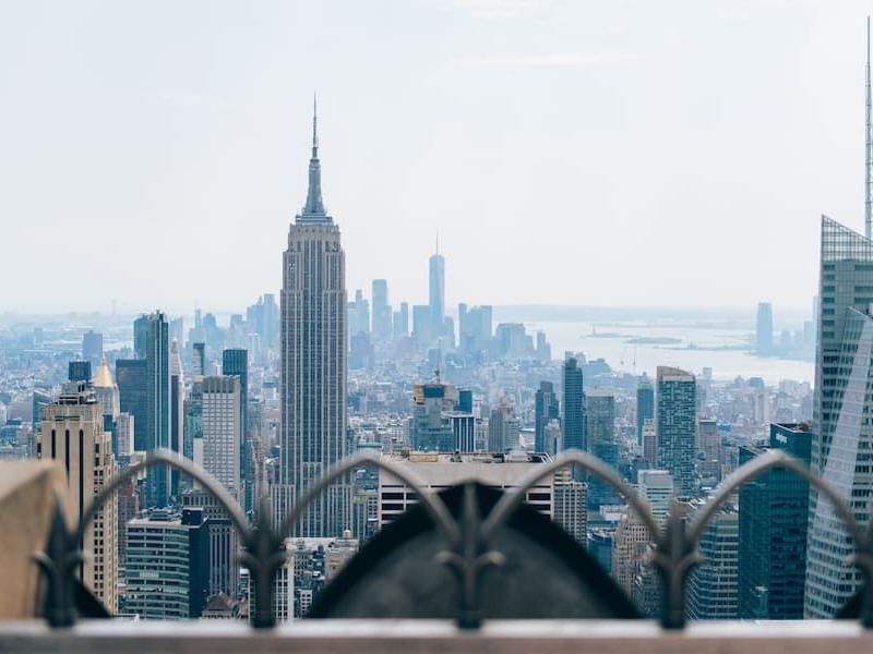 Empire State Building views from Top of the Rock Observatory in NYC