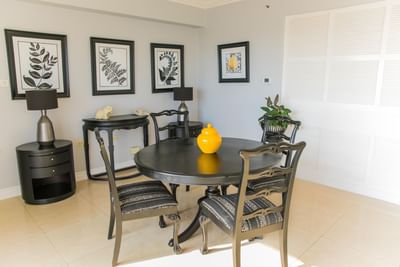 Dining Room with yellow décor