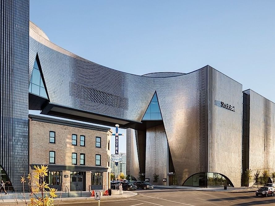 Exterior view with entrance in Studio Bell near Hotel Clique Calgary Airport