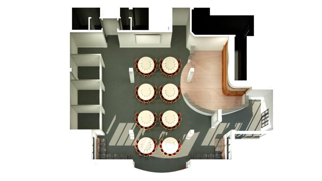 Cabaret capacity of The Lounge at Mercure Gold Coast Resort