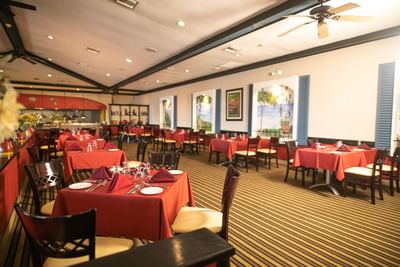 Table setting in Sorrento Italian at Holiday Inn Montego Bay