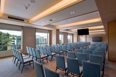 Theatre set-up in Function Hall 2 with carpeted floors at Cititel Express Kota Kinabalu