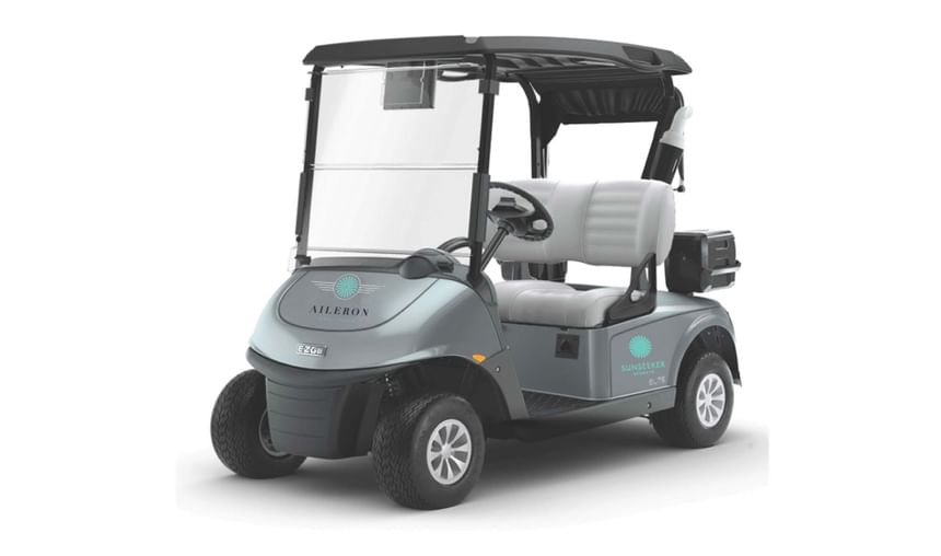 Aileron Golf Carts in a white background at Sunseeker Resort