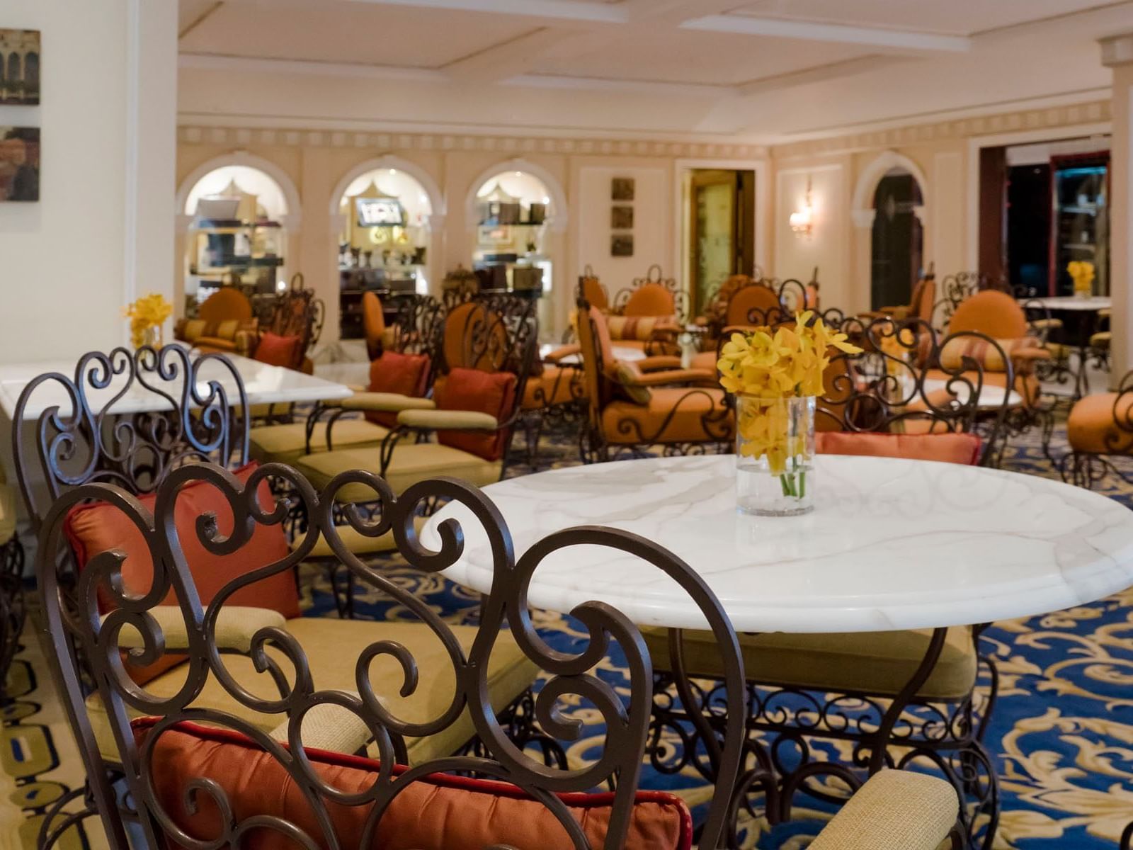 Dining table setup in Gourmet Restaurant at The Regency Hotel