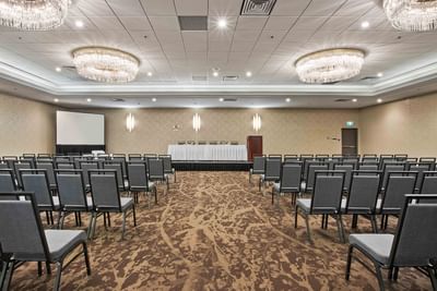 Chair arrangement in a conference room at Best Western Premier