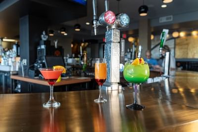 Cocktails served Tonic Kitchen + Bar at Hotel Clique Calgary