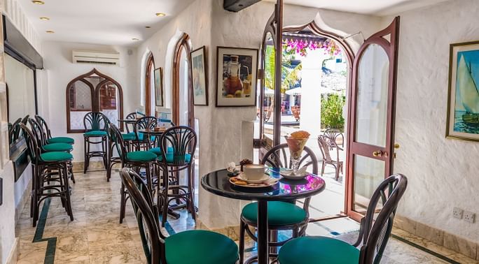Inside the ice-cream Parlour at Serena Beach Resort & Spa