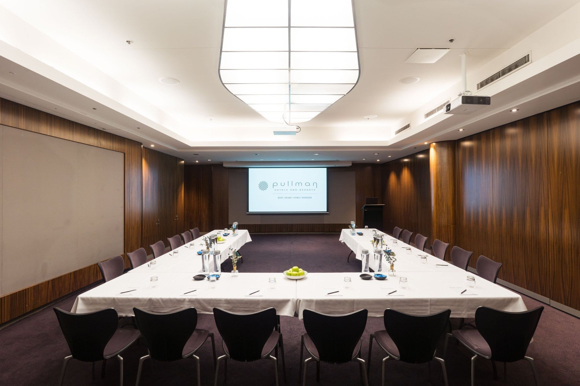 U-shaped table in Macquarie Rooms at Pullman Quay Grand Sydney 