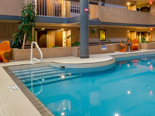 Indoor pool and hot tub