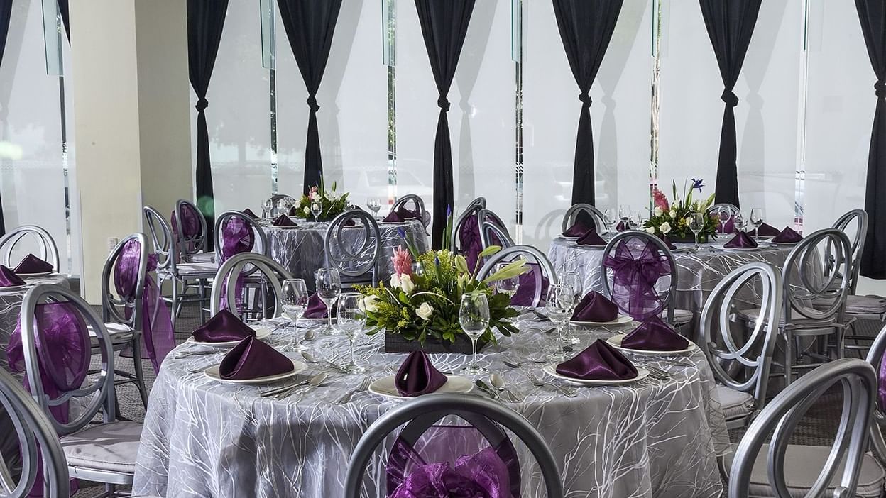 Table setup in a wedding at Gamma Morelia Beló 