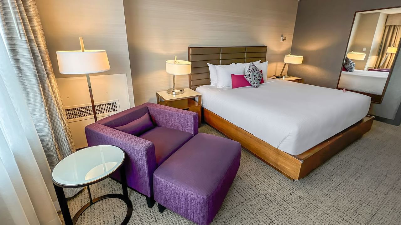 Bedroom of a hotel suite