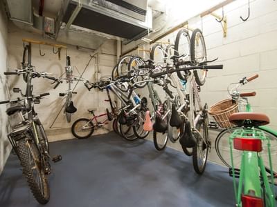 Secure bike storage at UniLodge on Flinders