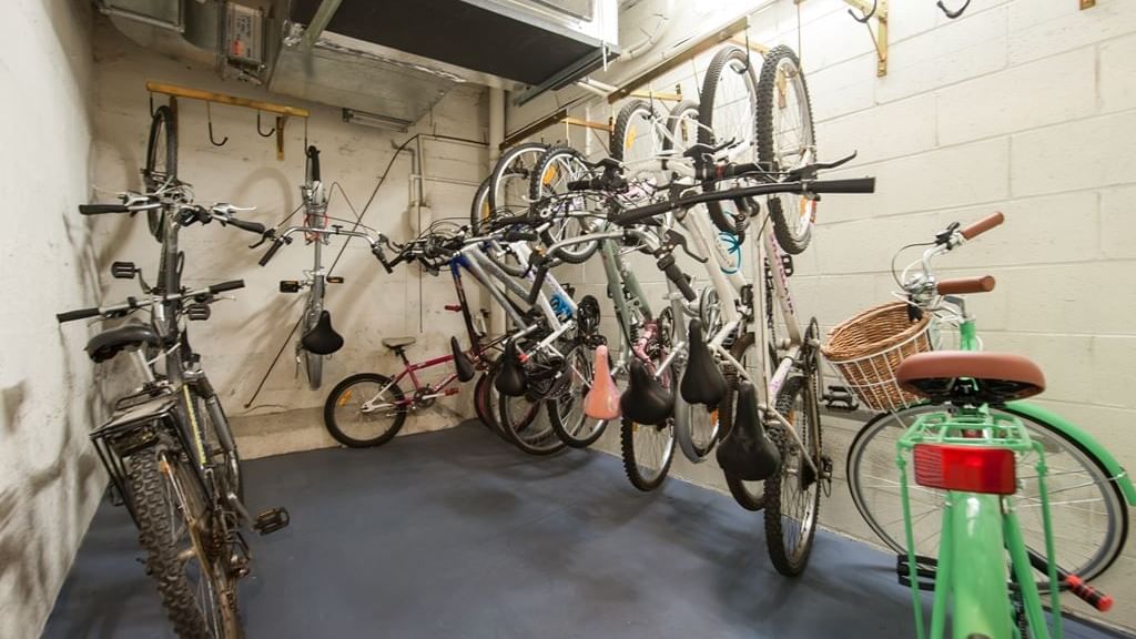 Secure bike storage at UniLodge on Flinders