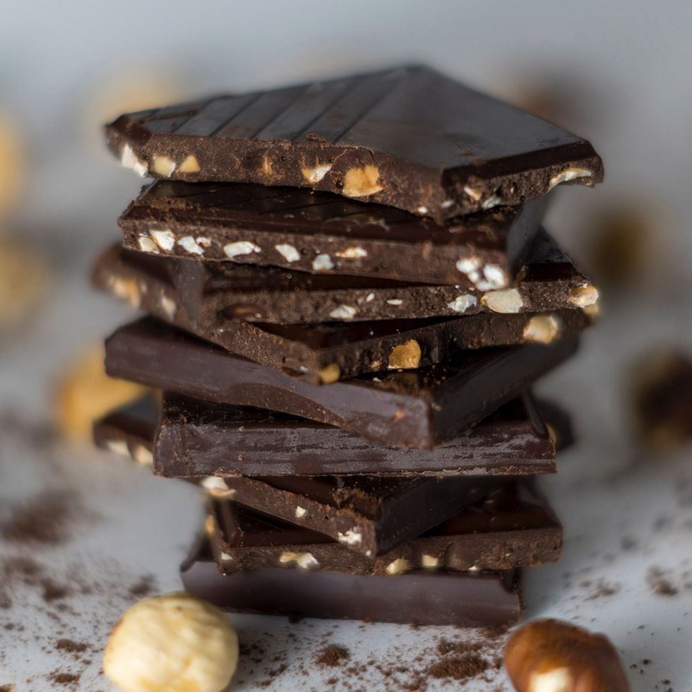 Chocolate pieces in Zotter Factory near Falkensteiner Balance Resort Stegersbach