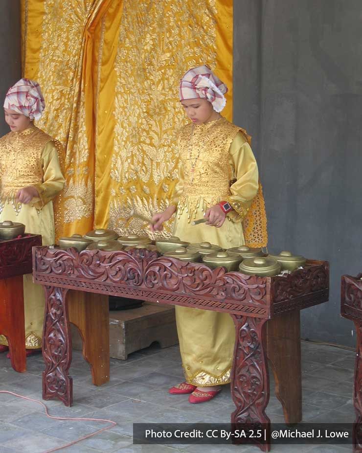 Talempong performance practiced in Minang culture