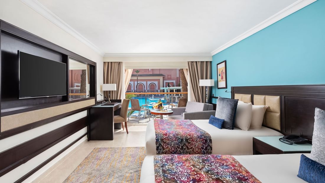 Prestige Pool View Room at Pickalbatros Savoy Le Grand Hotel in Marrakech