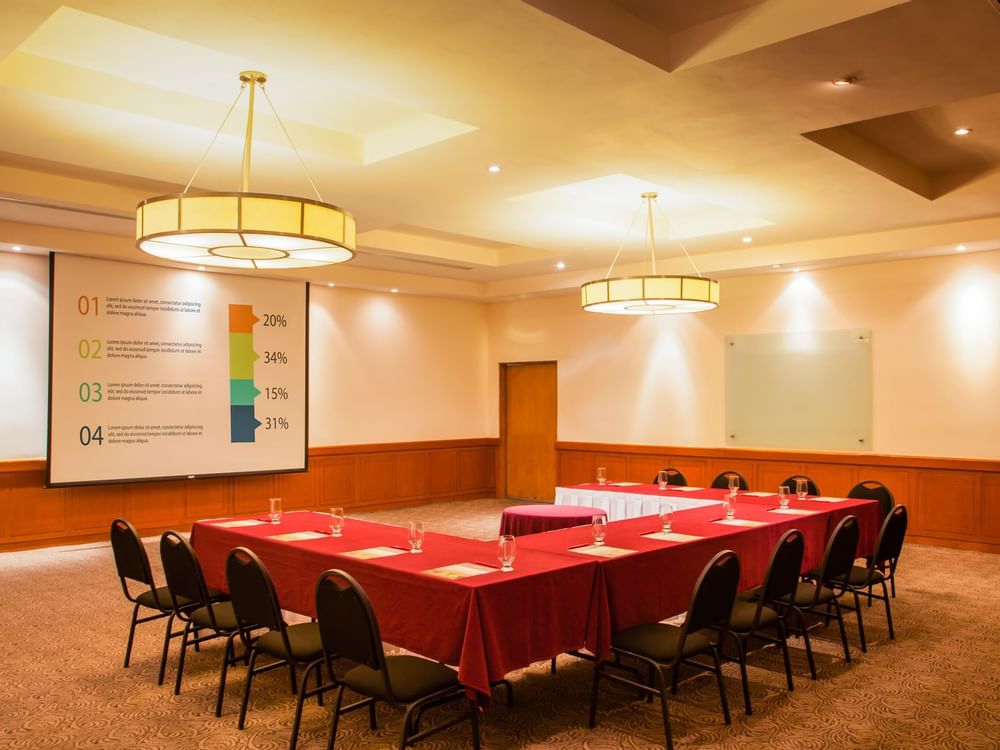 U shape setup in Salon C event room at Fiesta Inn Hotels