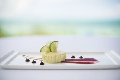 A dish served in a restaurant at Windsong Resort On The Reef