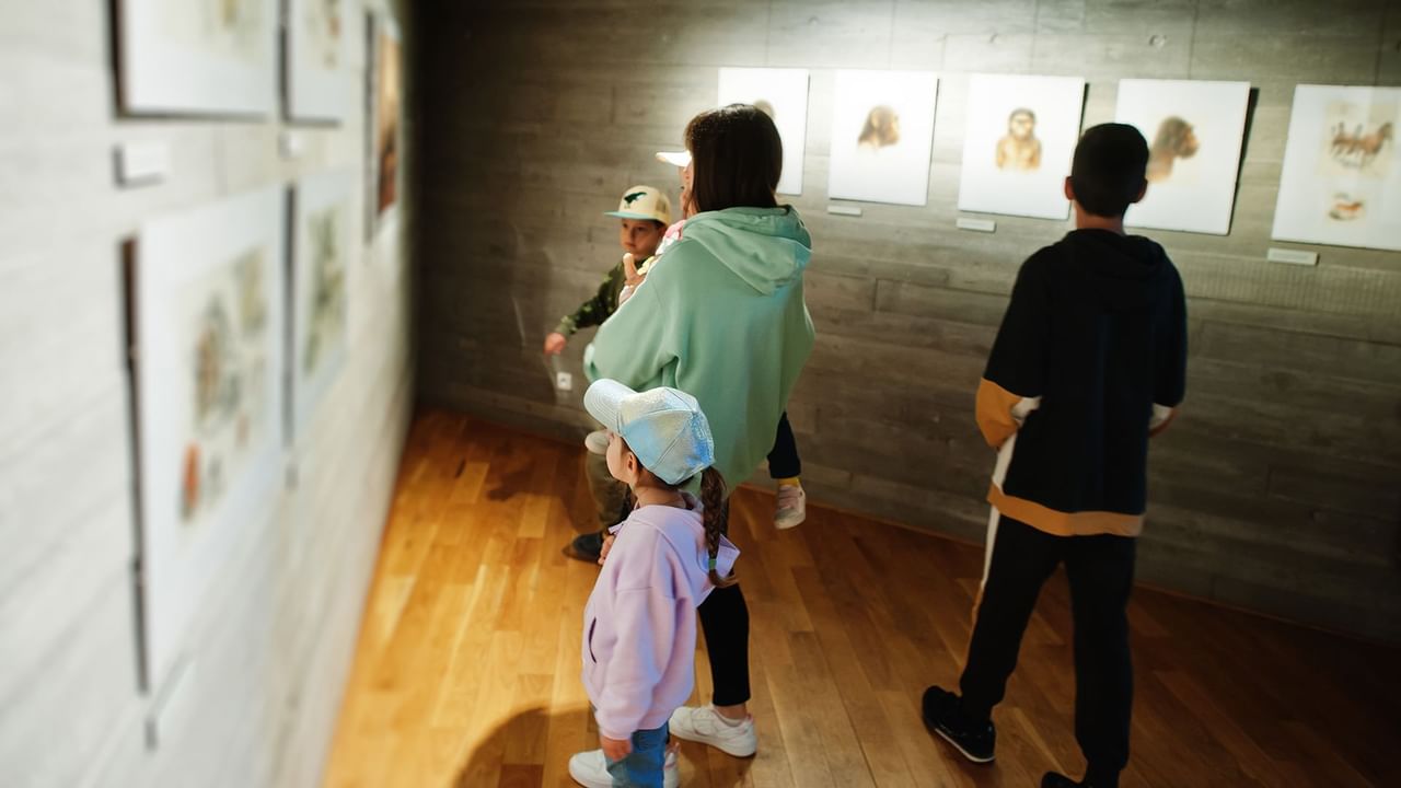 Family visiting Audain art museum near Listel Whistler, a Coast Hotel