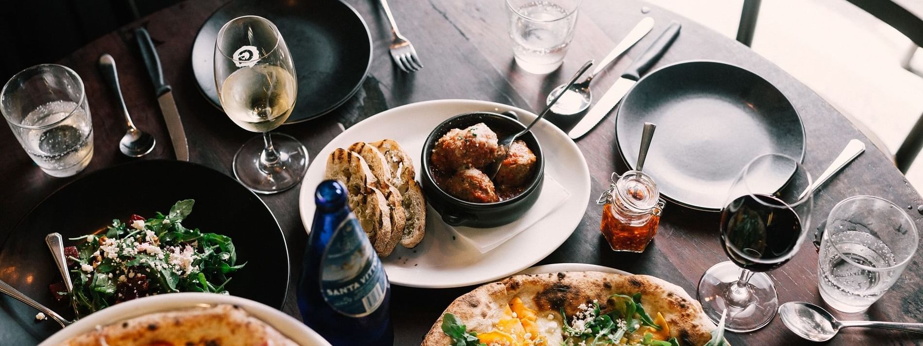 Served dishes in Gradi Restaurant at Crown Hotel Melbourne