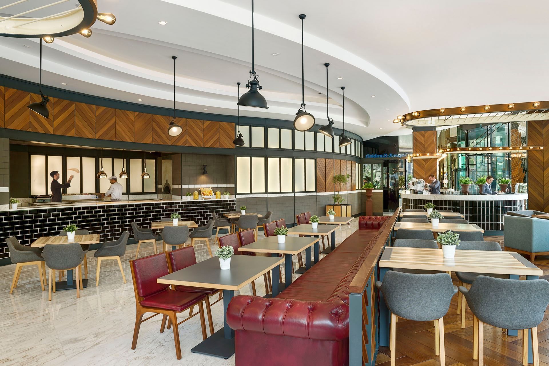 Fine dining in Blooms AVA at DAMAC Maison Distinction Hotel in Dubai