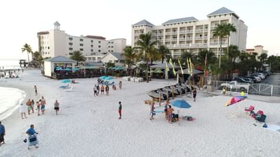 Exterior view with beach front at Shephard's Beach Resort