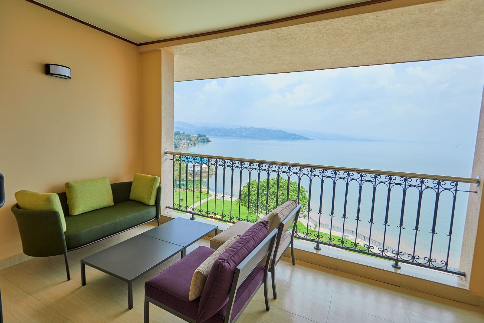 The Balcony lounge in Presidential Suite at Goma Serena Hotel