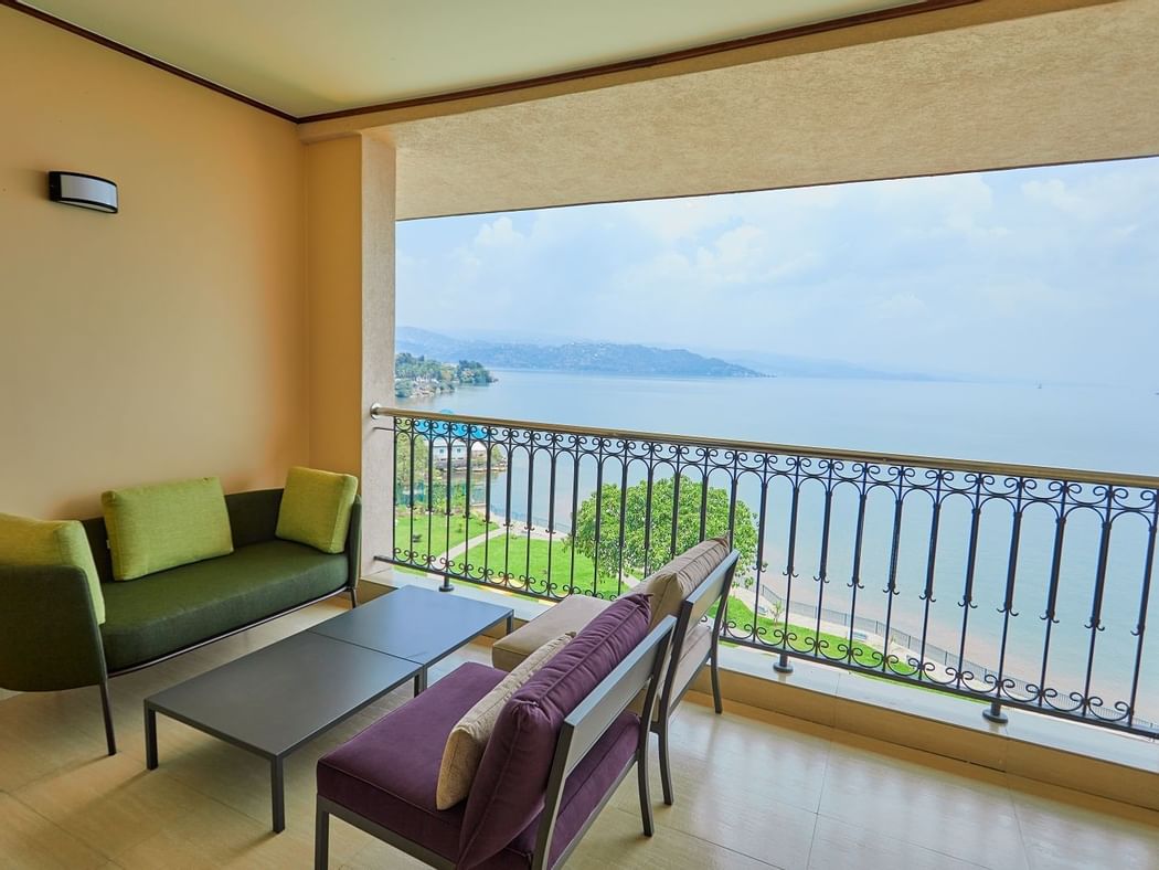 The Balcony lounge in Presidential Suite at Goma Serena Hotel
