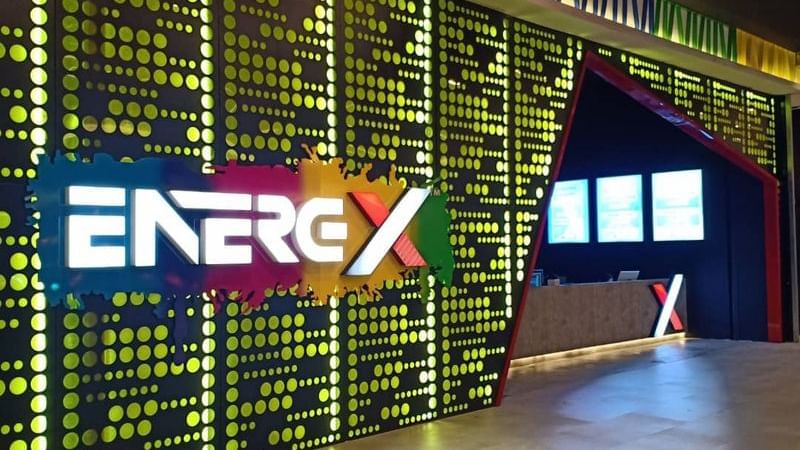 The ENERE X Park glowing sign by the entrance near Sunway Hotel Big Box