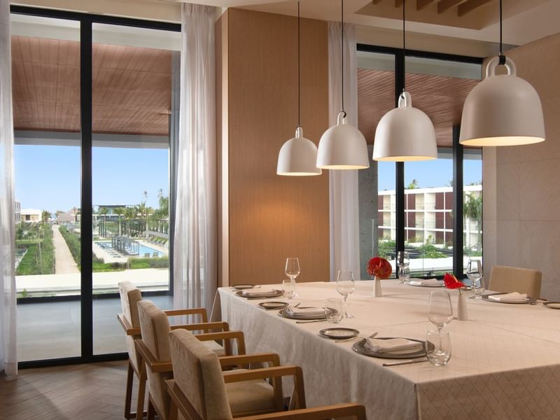 I sign dining's table set at Live Aqua Beach Resort Punta Cana
