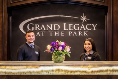 Reception table at Hotel Grand Legacy at The Park Anaheim.