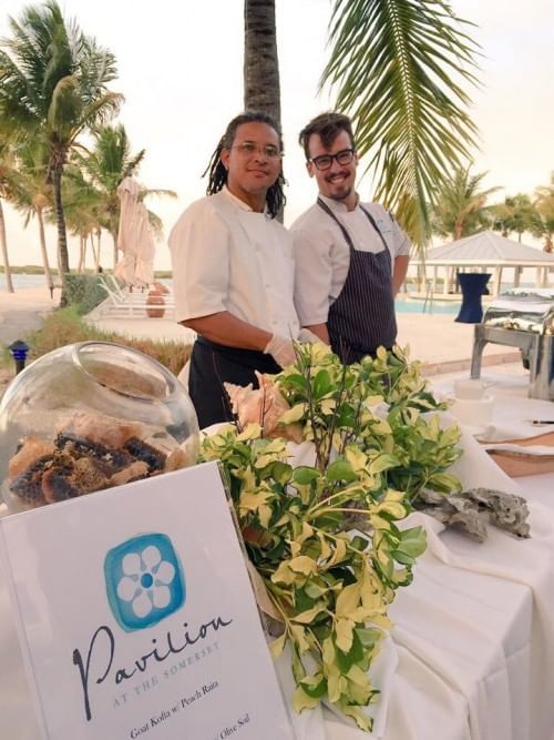 Two men at the Culinary Camp in The Somerset on Grace Bay
