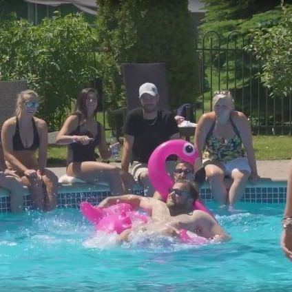 People enjoying in the pool of Hotel Mont Gabriel Resort & Spa