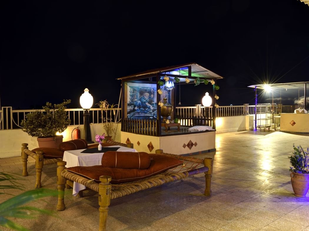 Rooftop lounge in Nazara Restaurant at Peshawar Serena Hotel
