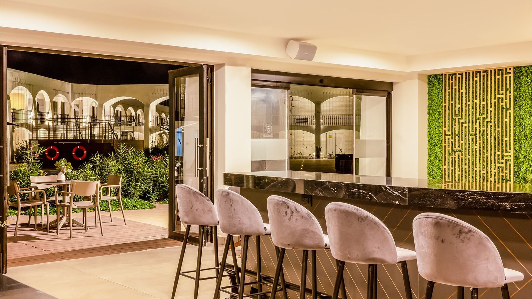 Stools by the Bar counter at Gamma Ciudad Jurez 