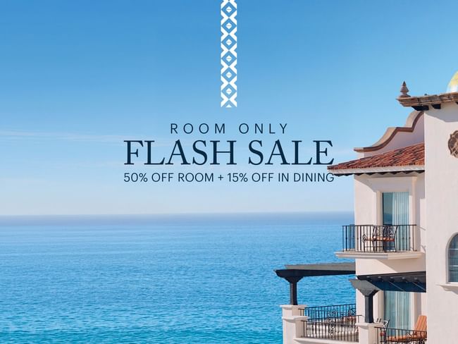 Oferta de habitación flash de 50% de descuento más 15% en comida.