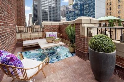 Hotel balcony in NYC