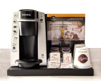 Coffee brewer machine used at Embassy Hotel & Suites Ottawa