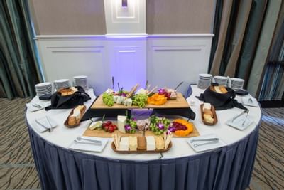 Closeup of a Food table at The Venue at Portwalk