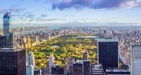 Arial view of New York Central Park and the city near Warwick New York