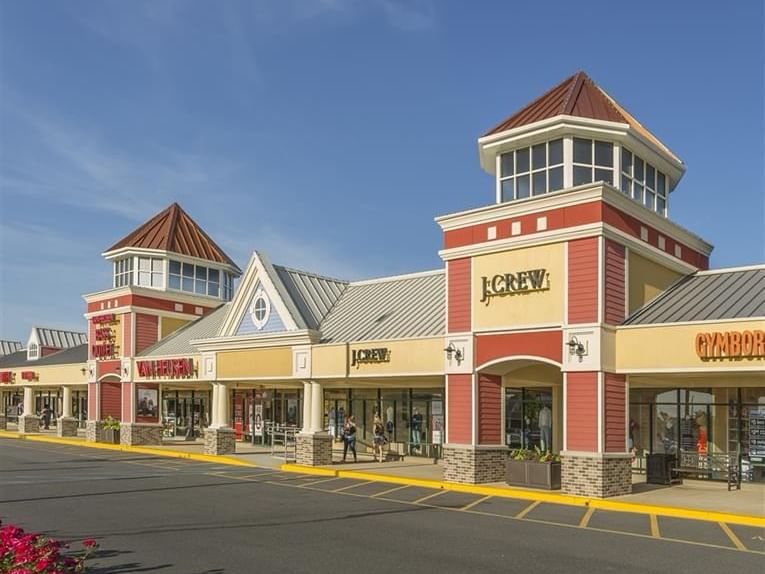 The exterior of Outlets Ocean City near Holiday Inn Hotel