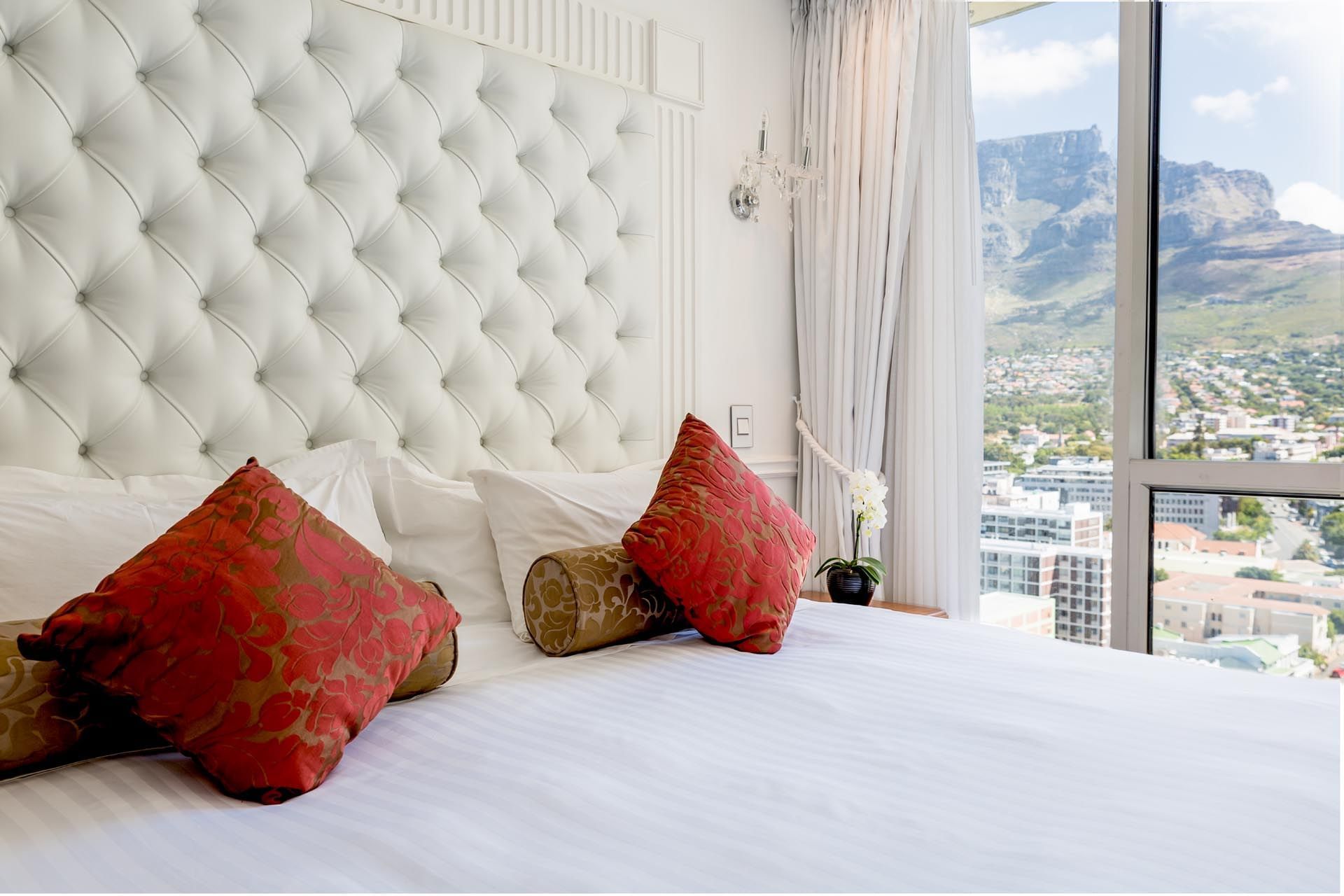 bed in suite at Pepperclub Hotel