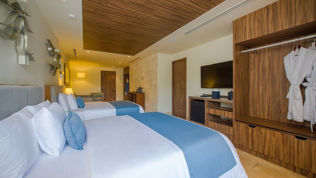 2 Double beds in Junior suite, Náay Tulum Curamoria Collection 