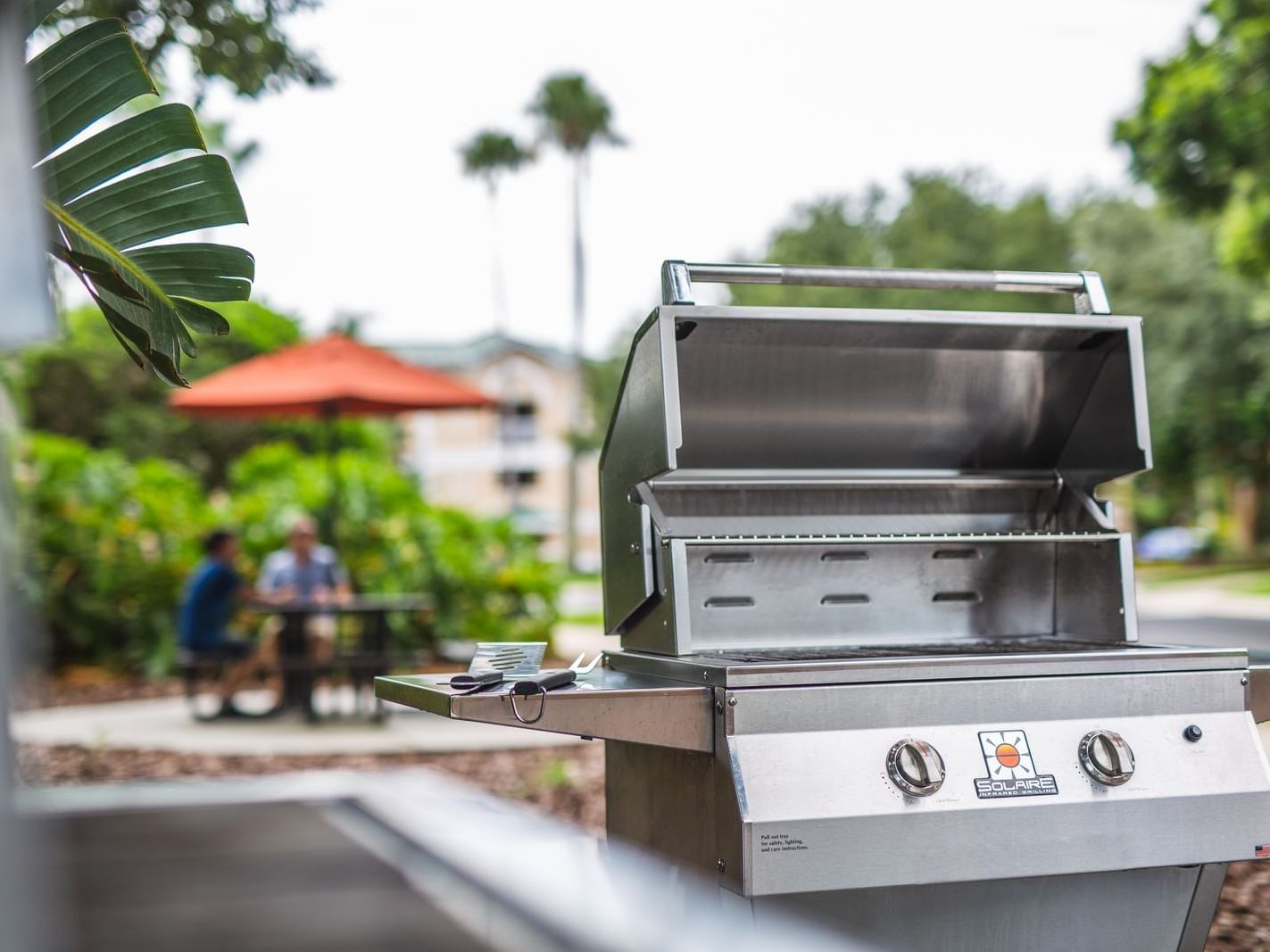 Barbecue grill area at Mystic Dunes Resort