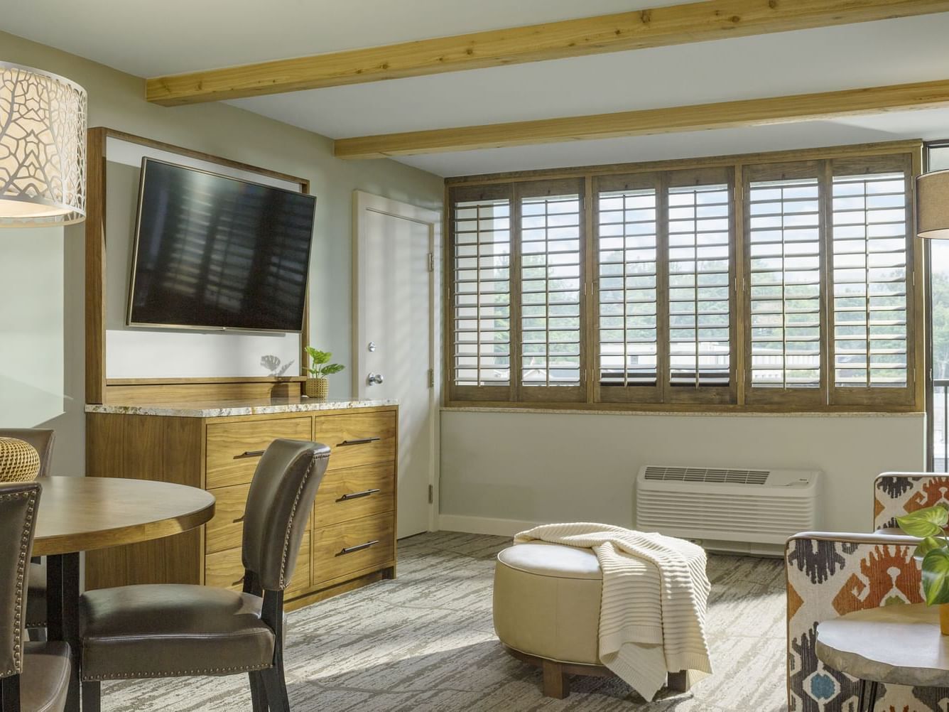 The living area at One-Bedroom King Suite in Peaks Resort