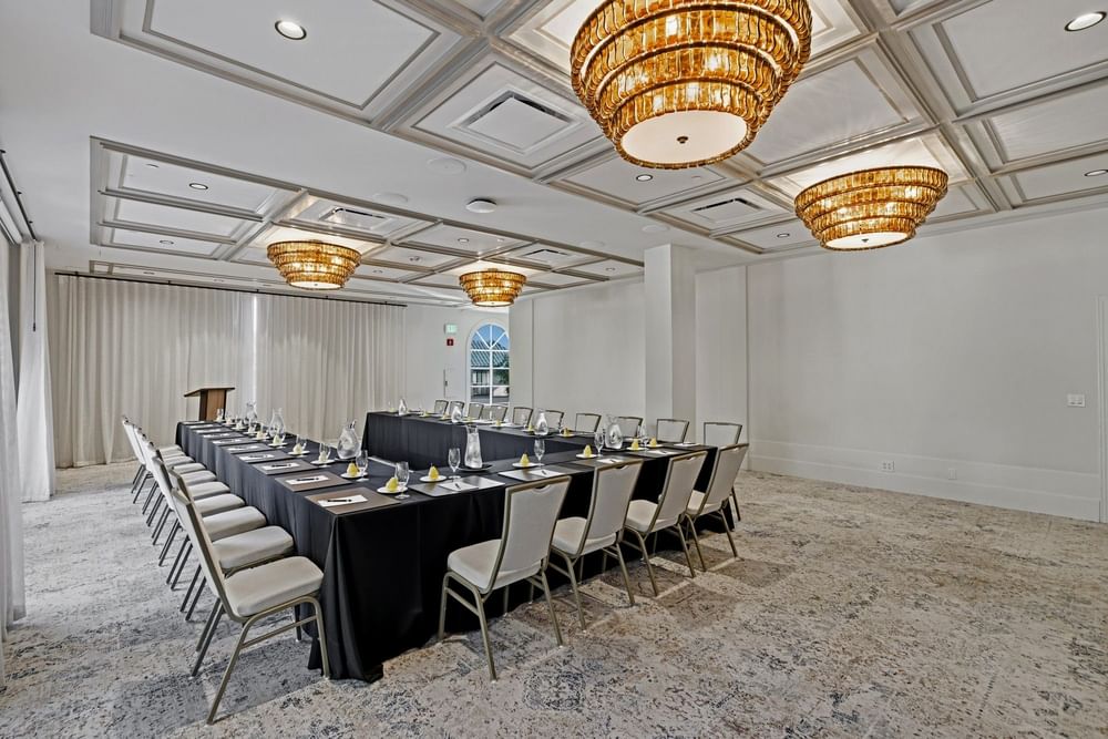 meeting room set up at el PRADO